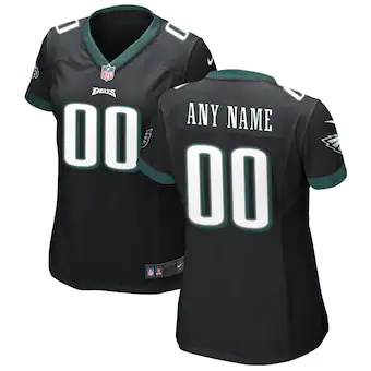 womens nike black philadelphia eagles alternate custom game